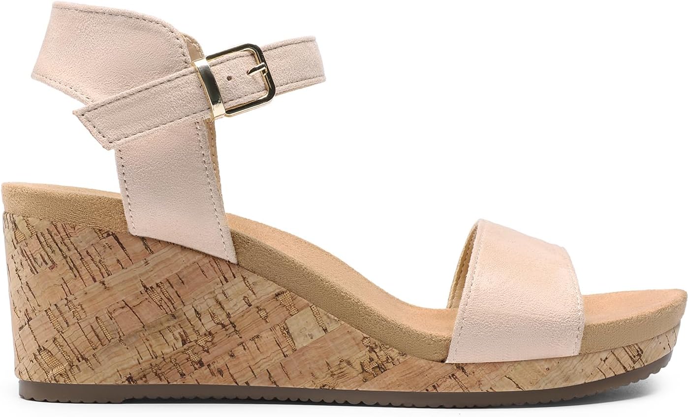 DREAM PAIRS Women's Open Toe Buckle Ankle Strap Platform Wedge Sandals for Women Summer Dressy Shoes | Women, Wedge, Platform, Open Toe, Ankle Strap, Buckle - Image 2