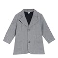 Mini Klub Boys Front Open Long Sleeve Woven Cotton Grey Color Long Coat (3-4Y)