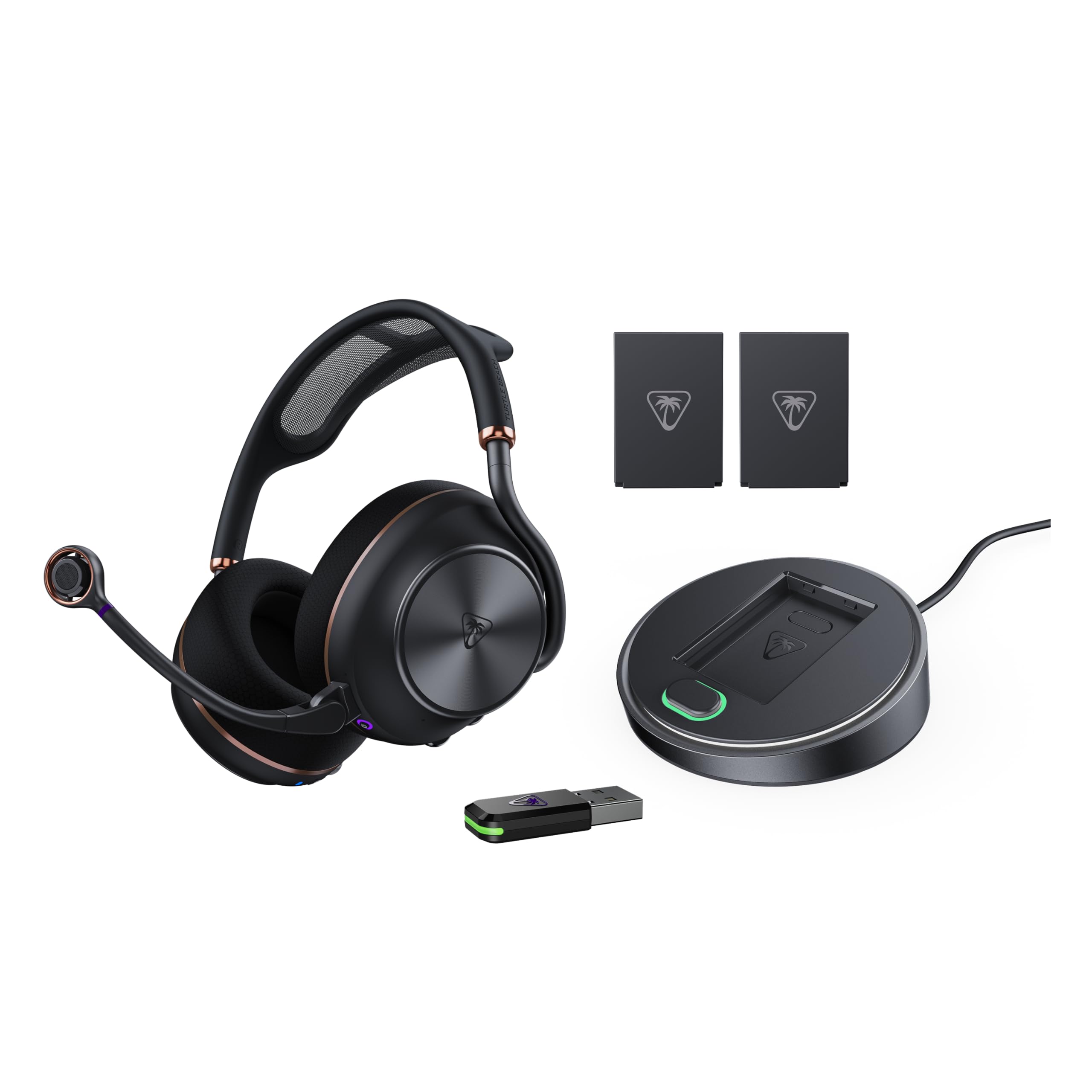 Turtle Beach Stealth Pro II Negro Auriculares de juego inalámbricos para Xbox Series PC, X|S, PS5, PS4 - Sonido Hi-Res inalámbrico certificado, sonido espacial Dolby Atmos, cancelación de ruido activa