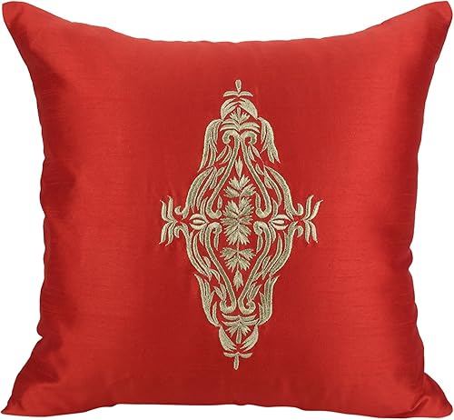 The White Petals Funda de cojĂn amarillo mostaza (damasco bordado en oro, 16 x 16 pulgadas, paquete de 1) The White Petals Funda de cojĂn amarillo mostaza (damasco bordado en oro, 16 x 16 pulgadas, paquete de 1)