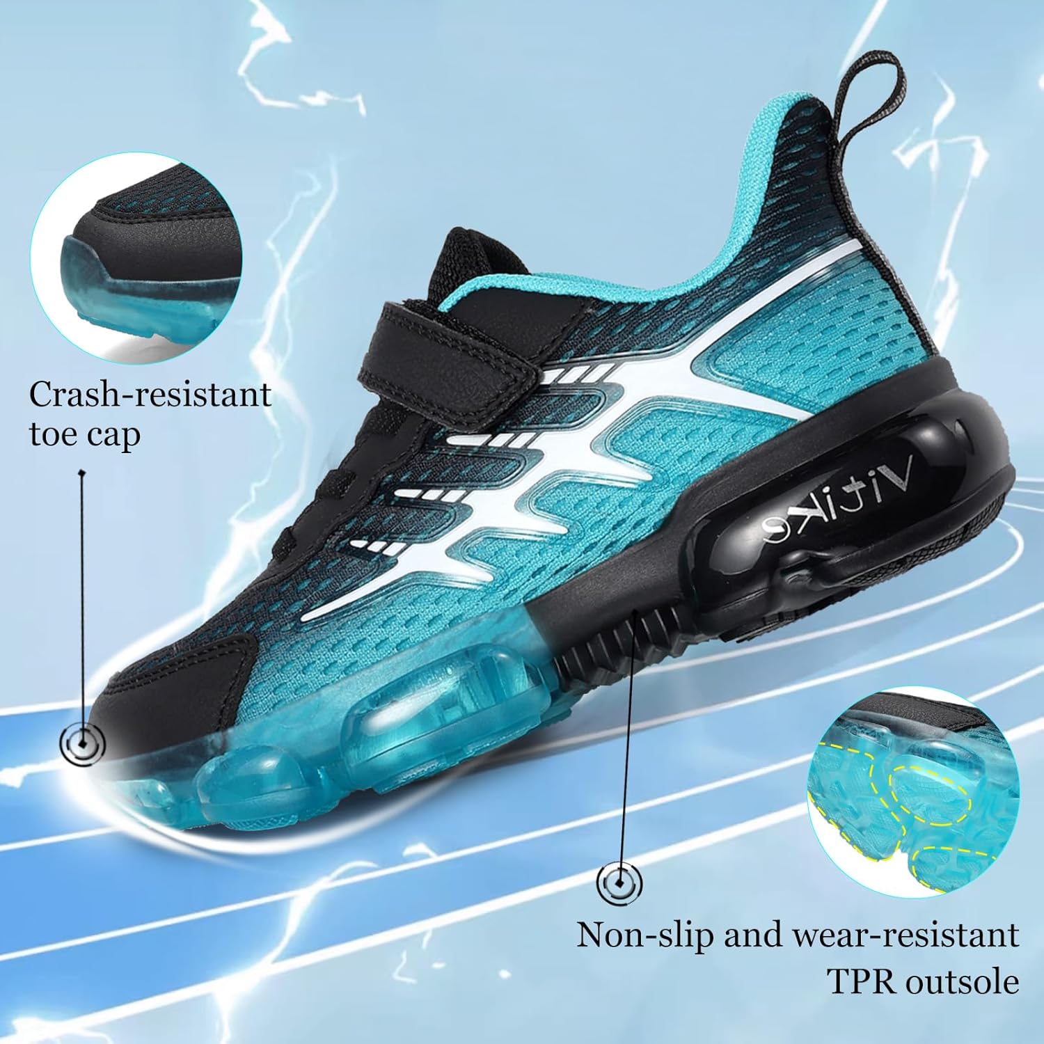 JMFCHI Kids Sneakers Boys Girls Tennis Running Shoes Outdoor Hiking Sneaker for Boys Athletic Breathable - Image 4