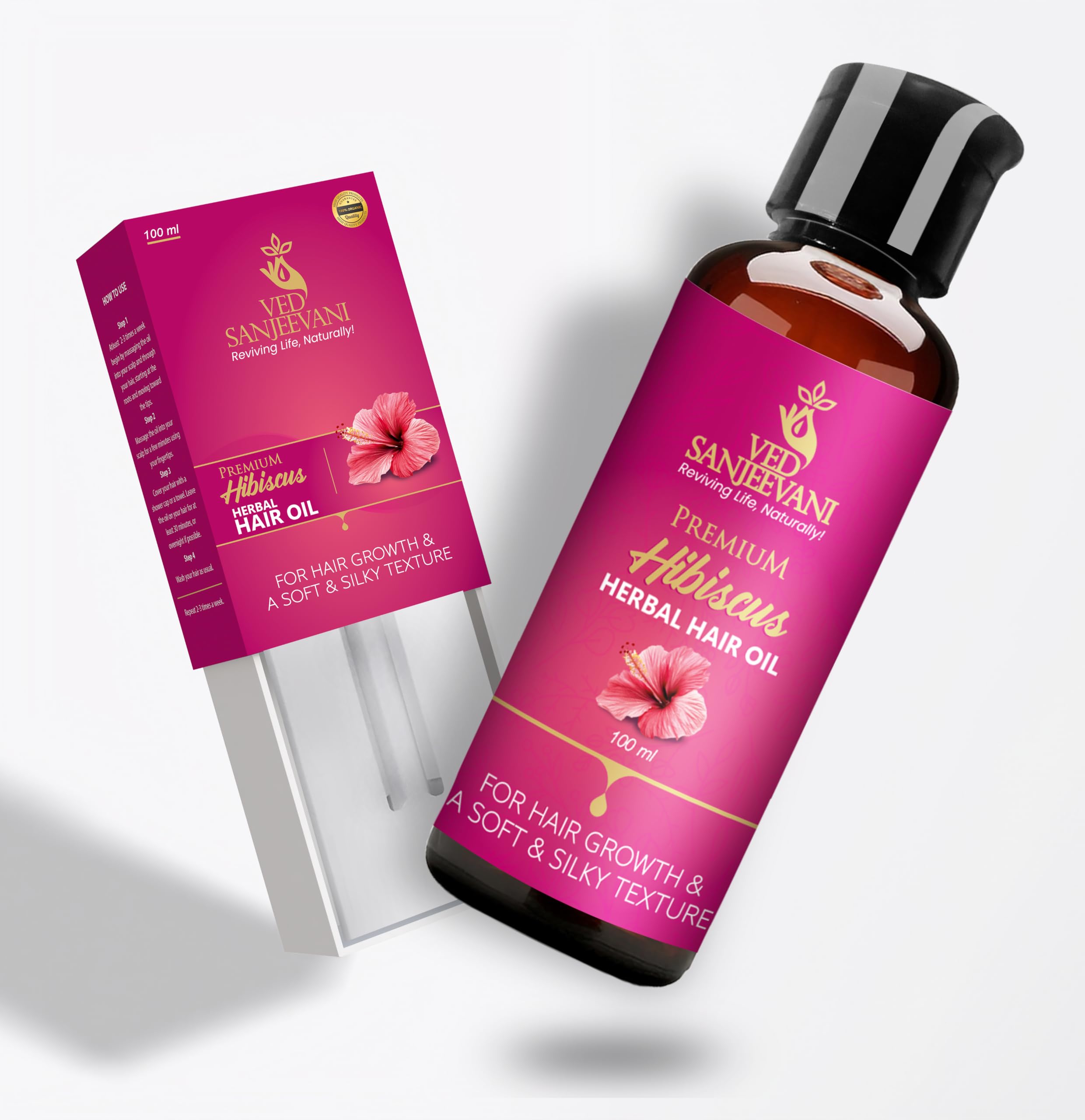Ved Sanjeevani Hibiscus Herbal Hair Oil | For Hair Revitalization & Nourishment | With Hibiscus & Herbal Oils | 100 ml-image-16