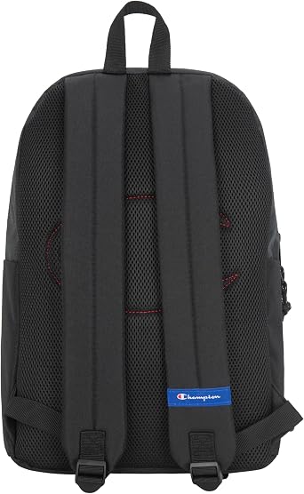 Champion Manuscript Backpack with Padded Adjustable Straps, Water Bottle Pocket for Work, Travel, Daily Use