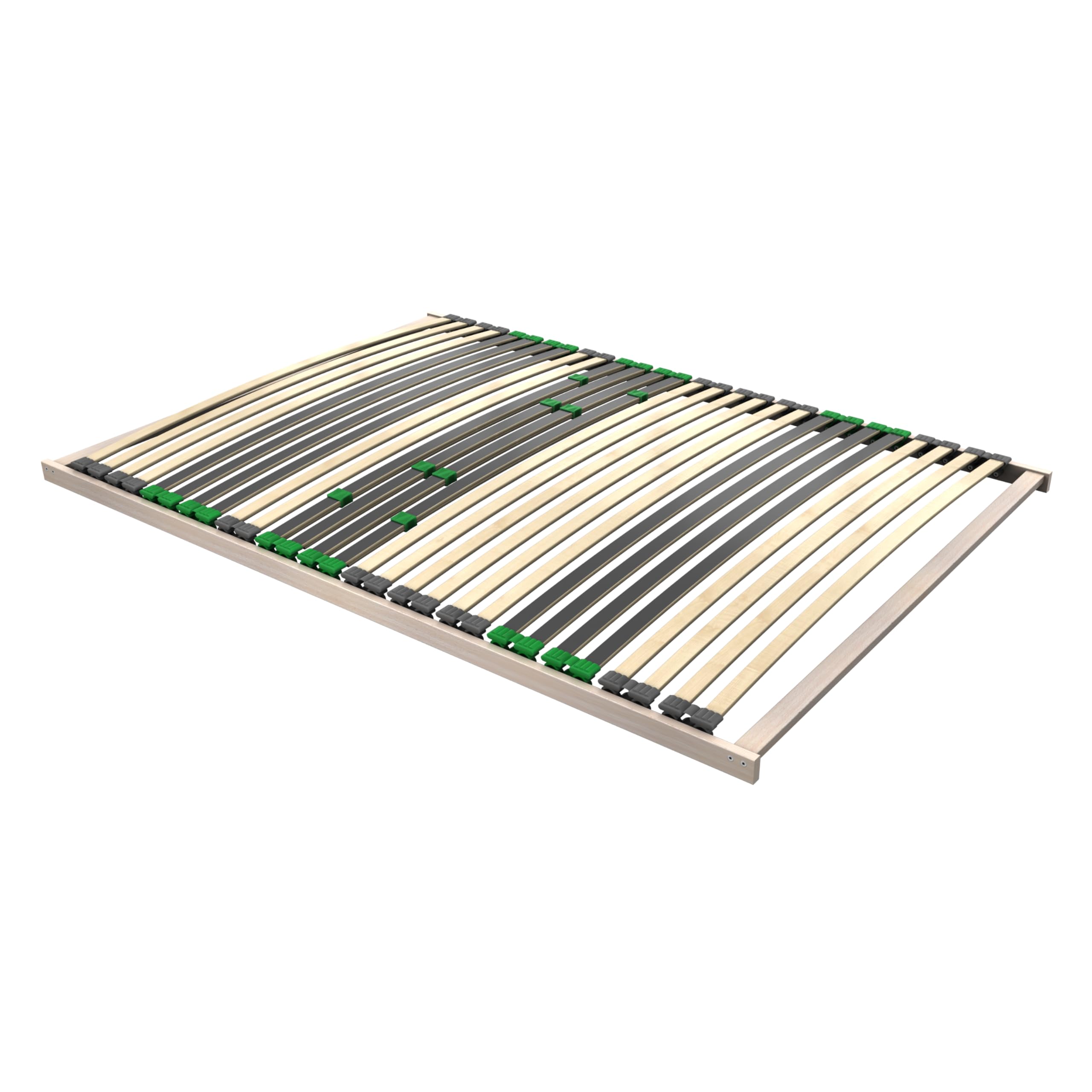 FixSTAR 7-Zonen Lattenrost 140x200 cm Starr Klappbar Fertig montiert - 28 Birke Federleisten - Härtegradverstellung - Buche - Bettrost - Bis 140 kg - Für alle Matratzen - Vormontiert - Made in Europe