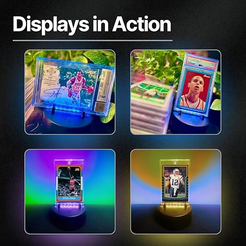 Miniatura 2 de Tarjetas coleccionables coleccionables con luces LED que cambian de color, soporte de almacenamiento con batería remota, cable USB - One Touches,