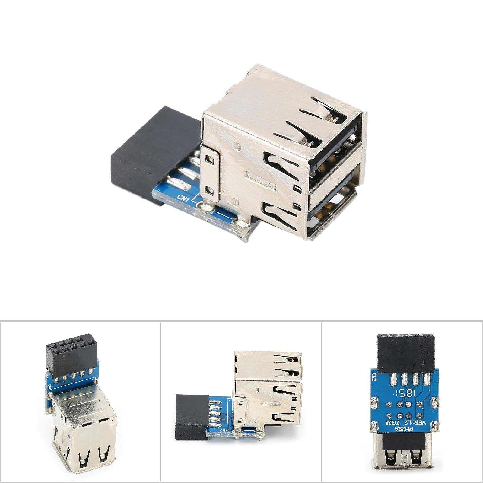 Adattatore di Espansione USB per Scheda Madre USB 2.0 da 9 Pin a 2, Scheda di Estensione Intestazione USB, Accessori per Computer con Specifiche Standard per Moltiplicatore di Porte Adattatore