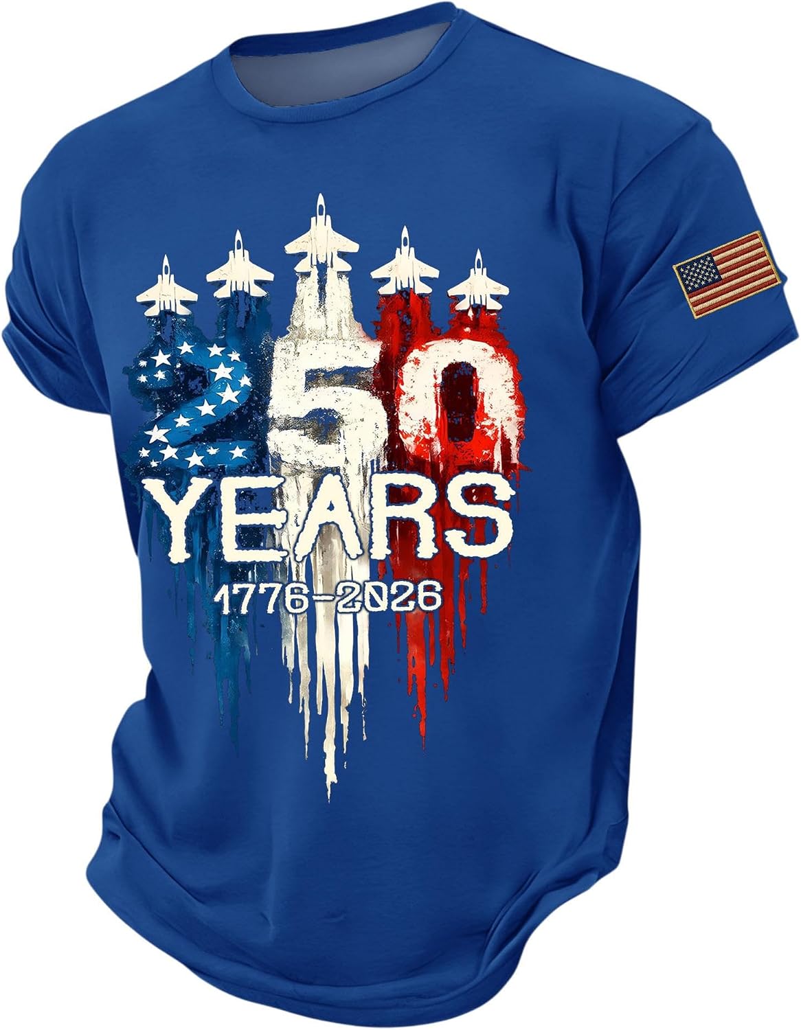 250 Anniversary USA Shirt Mens Tshirts Shirts Short Sleeve T Shirt Crewneck Tops Independence Day 1776-2026 Tee