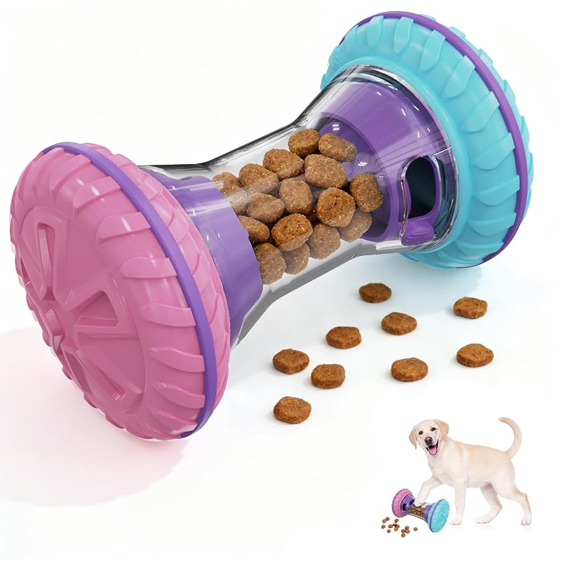 Comedouro lento interativo para cães MateeyLife com dificuldade ajustável, Rose – 1 unidade