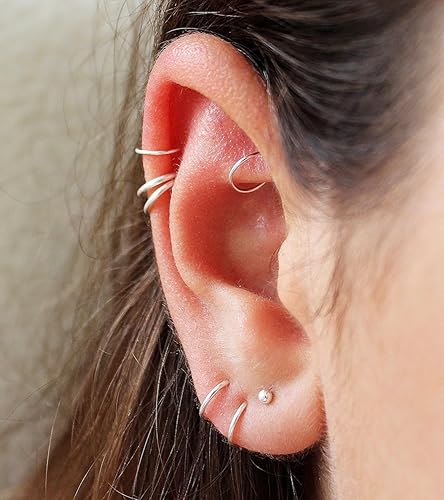 Miniatura 7 de Longita Piercing de labio falso, aro de nariz falso, mordidas de serpiente falsas, piercings de labios falsos, anillos de labios falsos de serpiente