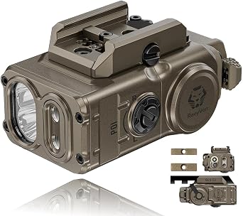 RovyVon GL5 PRO 4 In1 Tactical Flashlight, White/Green/IR Beam/IR Illum