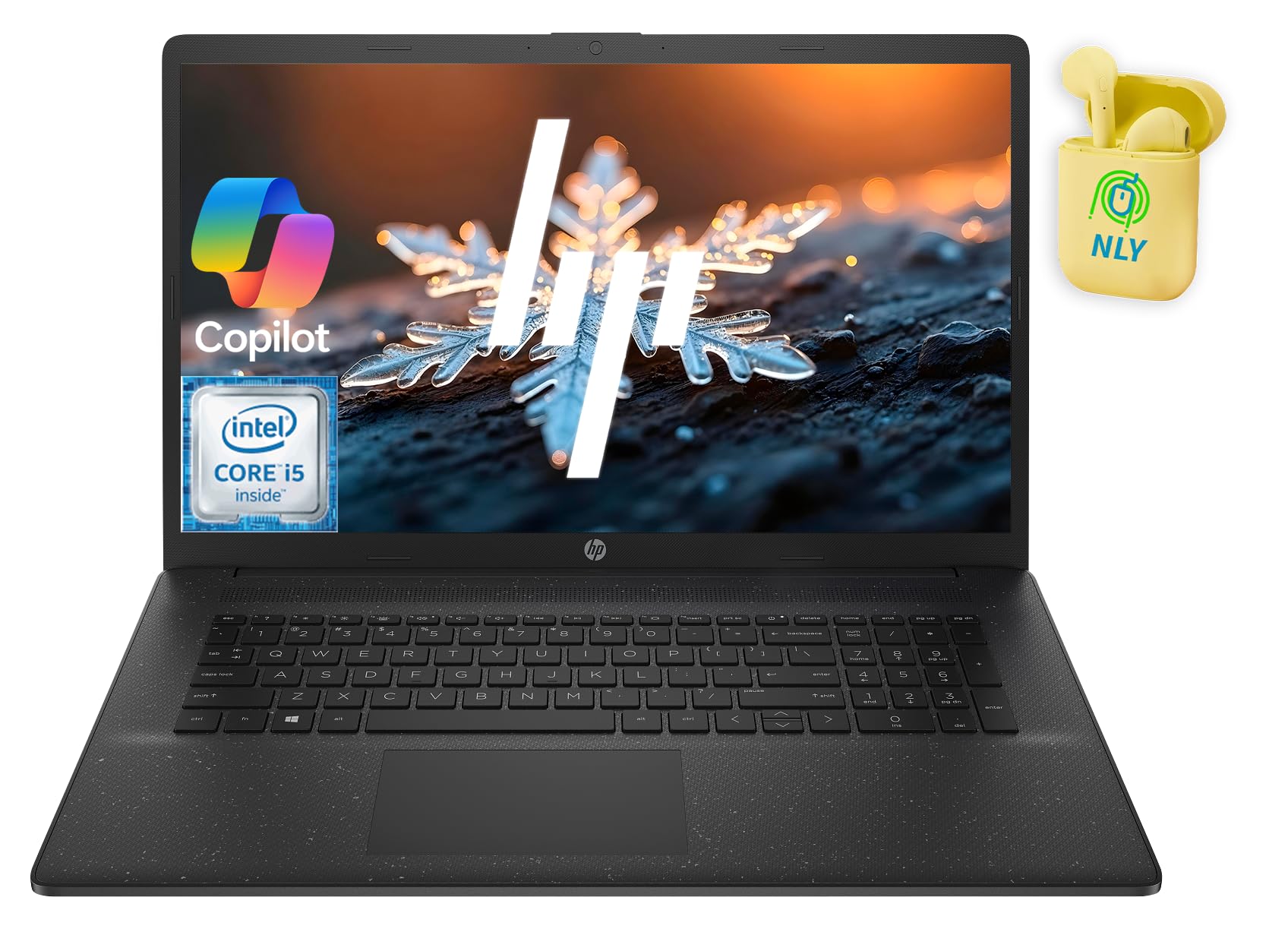 HP 17.3" Business Laptop Computer, Intel 10-Core i5 Processor, Windows 11 Pro Laptop with AI Copilot Ready (12GB RAM | 256GB SSD)
