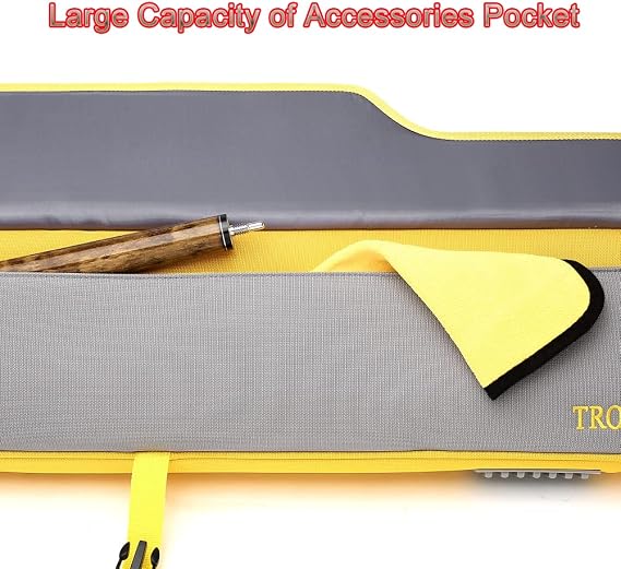 Backpack 4x4 Pool Cue Case Yellow for Carrying 4 Pool Cue Sticks,Pool Queue Case