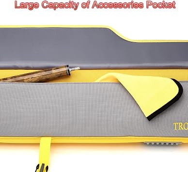 Backpack 4x4 Pool Cue Case Yellow for Carrying 4 Pool Cue Sticks,Pool Queue Case