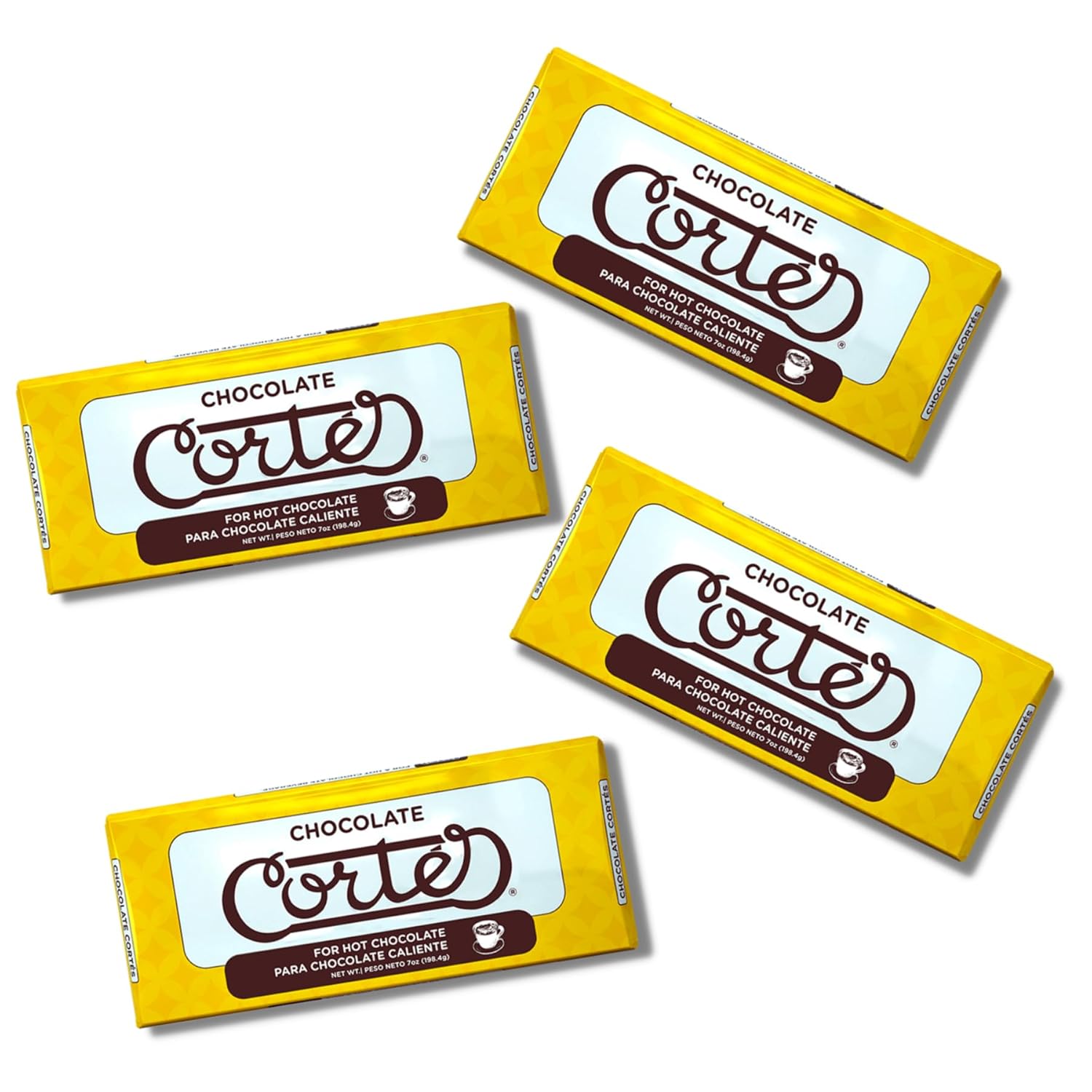 Chocolate Cortés Sweet Chocolate for Hot Chocolate (4 Pack, 7 oz Each) – Puerto Rican & Dominican Bean-to-Bar Chocolate, Authentic Caribbean Drinking Chocolate