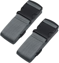 Heavy Duty Luggage Straps for Suitcases Packing Belts Travel Accessories Adjustable Bag Strap 2 Pack (Grey)