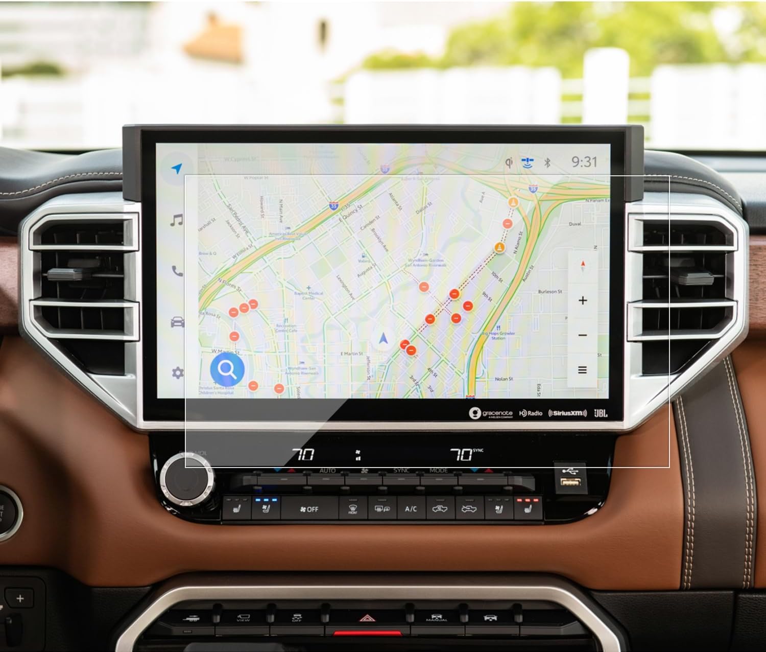 Tempered Glass Screen Protector [Anti-Glare & Fingerprint] For 2026 2025 2024-2022 Toyota Tundra & 2026 2025-2023 Sequoia 14 Inch Navigation Touchscreen Matte 9H Anti-Scratch Accessories