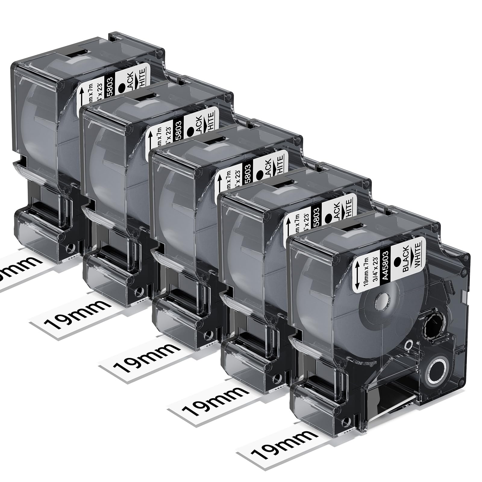 Oozmas Label Tape Compatible with Dymo D1 45803 19mm x 7m