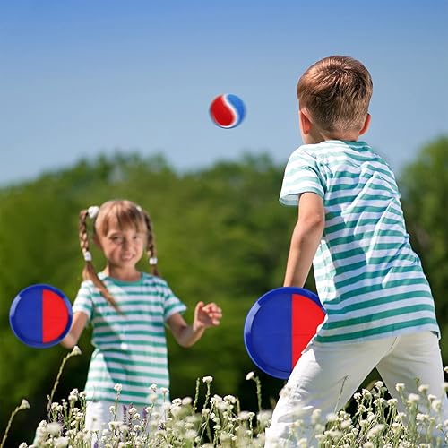 Miniatura 9 de EVERICH - Juego de pelota de lanzamiento y captura mejorado, juegos al aire libre para niños, juguetes al aire libre, juegos de patio, juguetes