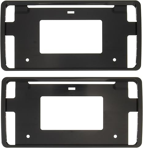 Amazon 青木製作所 ナンバープレートフレーム 車検対応 ブラック Abs樹脂製 2枚入 Amex A11b ナンバーカバー ホルダー 車 バイク