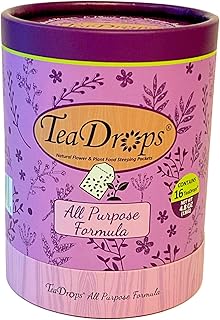 TeaDrops Organic All Purpose Plant Fertilizer – 16 Liquid Indoor House Plant Food Packets – Make up to 32 Gallons (Easy use in Watering Can & Containers, Ecofriendly)