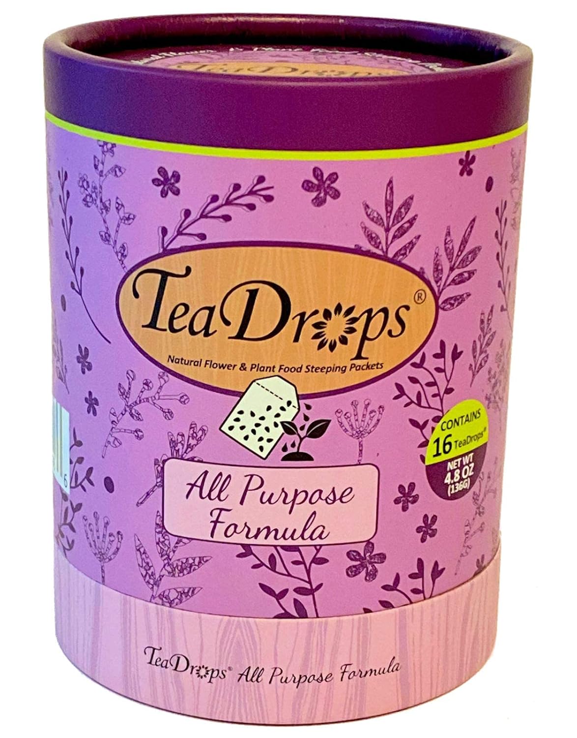 TeaDrops Bio Organic Rose Fertilizer – Makes Easy Liquid Flower Food (16 Count) Make up to 32 Gallons - Use in Watering Can - Premium Formula - Custom Made in USA