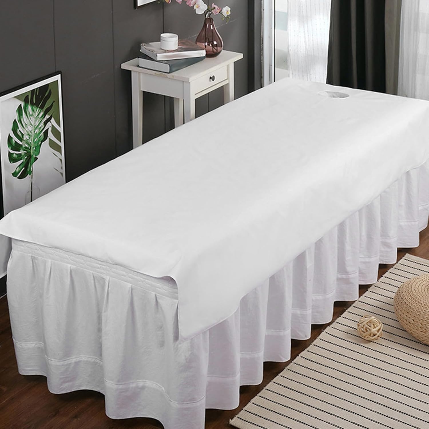 Dioche Disposable Bed Sheets, Breathable Polyester Massage Bed Cover, Skin Friendly Fabric, Soft and Comfortable, Refreshing and Non Shedding, Excellent Workmanship