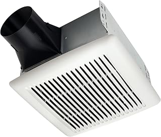 Broan-NuTone A110 ENERGY STAR Bathroom Exhaust Fan, 110 CFM, 3.0 Sones, Room-Side Installation, White
