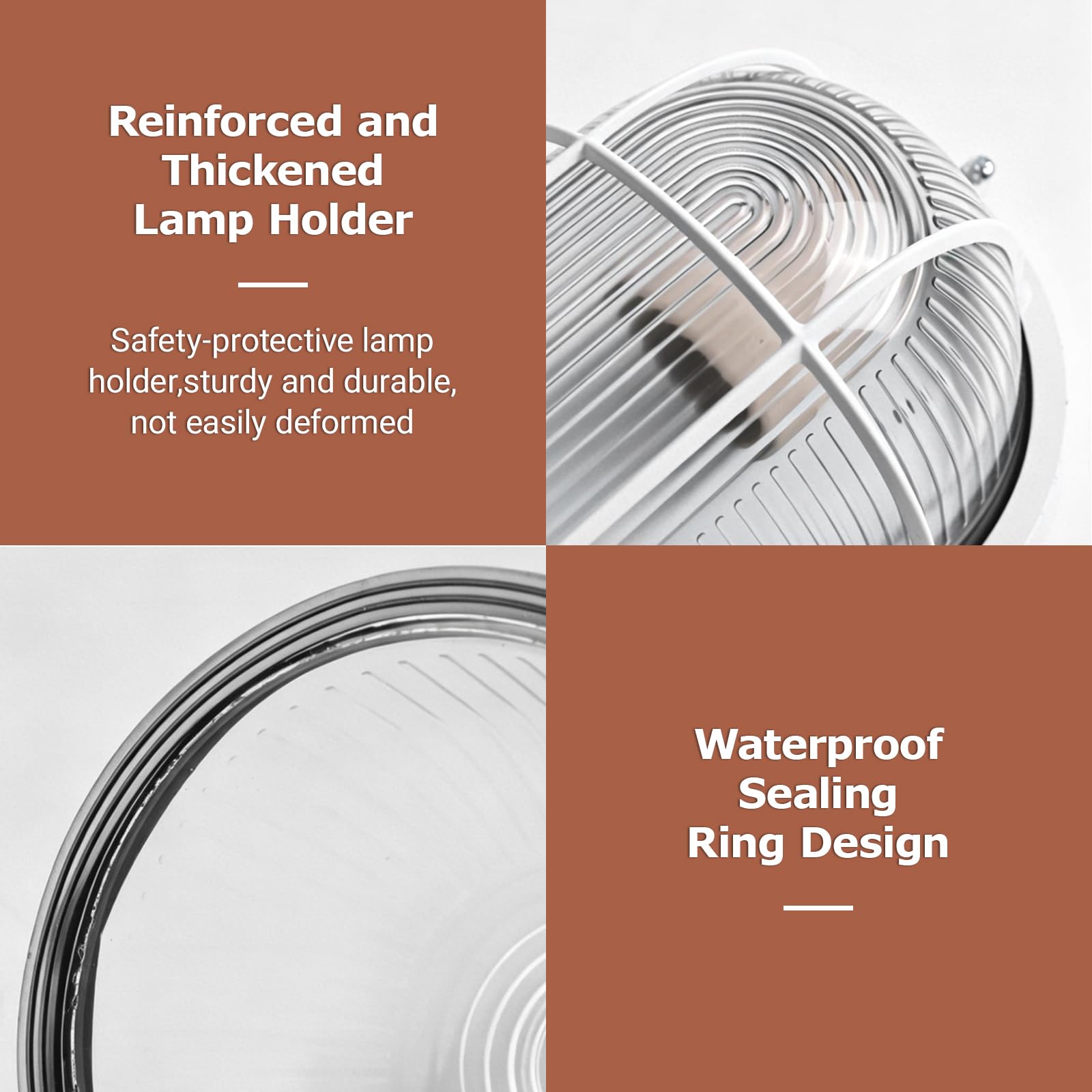 Lampe anti-explosion E27 60 W pour sauna blanc chaud ovale étanche résistante à la chaleur