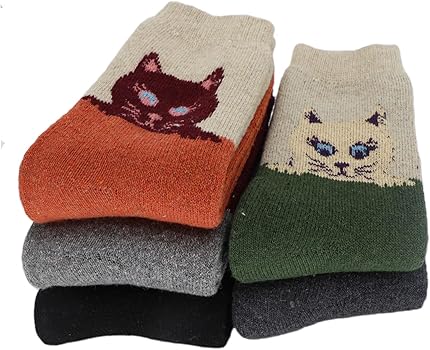 Amazon.com: YZKKE 5Pack Womens Warm Wool Soft Cozy Crew Socks Cute
