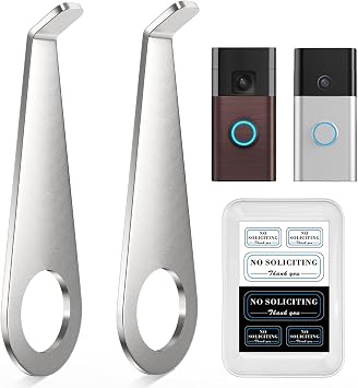 Ring Video Doorbell Key Replacement Tool for Ring Battery Doorbell 2026 N ewest Model-2024 Release, Doorbell Camera Opening Key Tool with Small No Soliciting Signs, Secure Removal Key Tool 2 Pcs