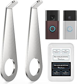 Video Doorbell Key Replacement Tool, Ring Doorbell Camera Opening Key Tool Compatible with Ring Battery Doorbell (2024 Release) with Small No Soliciting Signs, Removal Pin Security Key (2 Pcs)