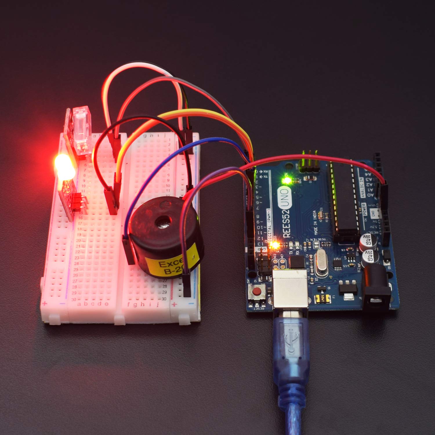 REES52® Make An Electronic Letter Notifier Using Shock Sensor And RGB Led Interfacing With_Aduino Uno - KT890