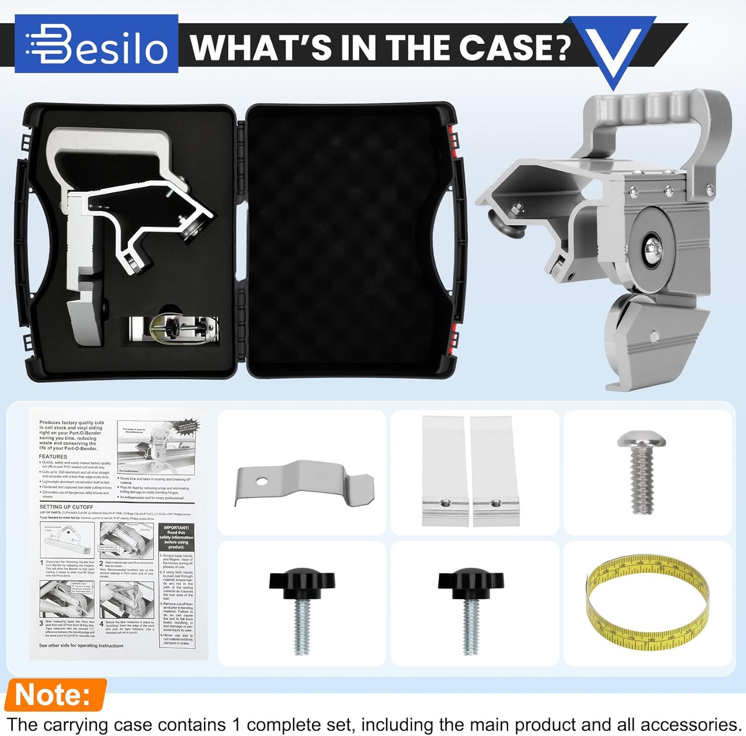 10379 PRO Cut-Off with Case, Precise Cutting Tool for Tapco Pro 14 HD, MX Series, MAX-I-MUM XL Series Brakes, Heavy-Duty Sheet Metal & Vinyl Cutting, Durable Aluminum Build, Portable Ergonomic handle