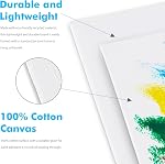 Gotideal Canvas Panneaux pour la peinture, 24pcs 16x20 Toile Primed pour la peinture, en vrac toile de peinture pour les enfants et les adultes, blanc Panneaux de toile vierge pour acrylique, huile, Pour Art fournitures