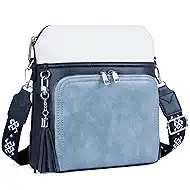 Roulens Crossbody Purse for Women Vegan Leather Medium Crossbody Wallet Bag for Travel Women Shoulder Handbags with Tassel