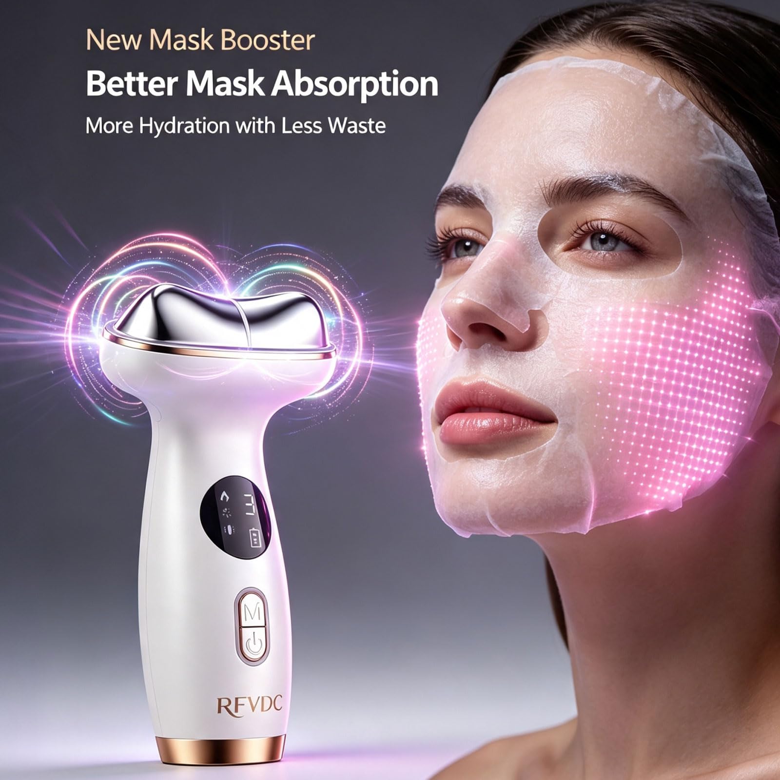 Cold and Heated Electric Gua Sha Facial Neck Massager with LED Red Light