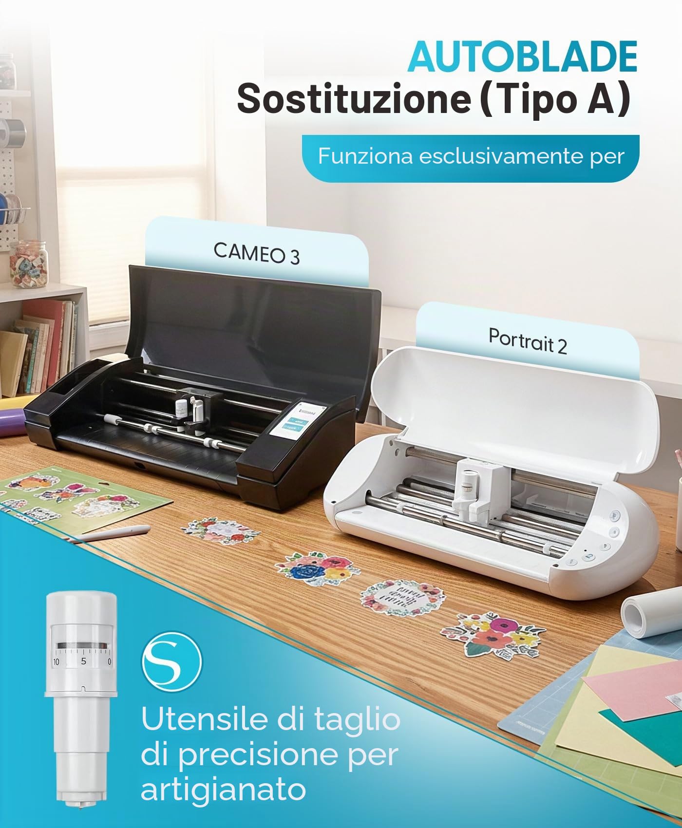 Silhouette America SLT SILH AUTO-2 PK L2 Lama, 2 Pezzi, Bianco