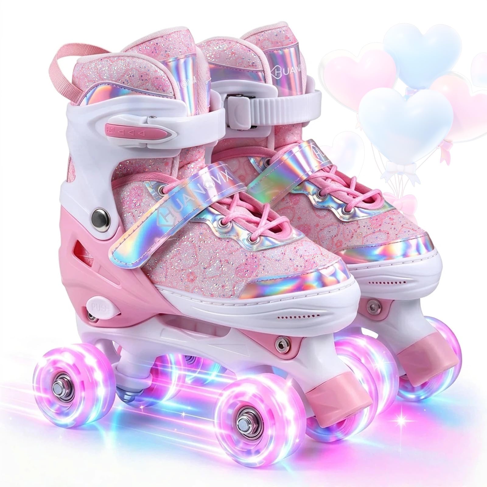 Photo 1 of Huanovix Pink Kids Roller Skates