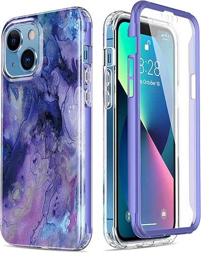 Miniatura 7 de ESDOT Funda para iPhone 13 Mini con protector de pantalla integrado, funda resistente de grado militar con diseños de moda para mujeres y niñas,