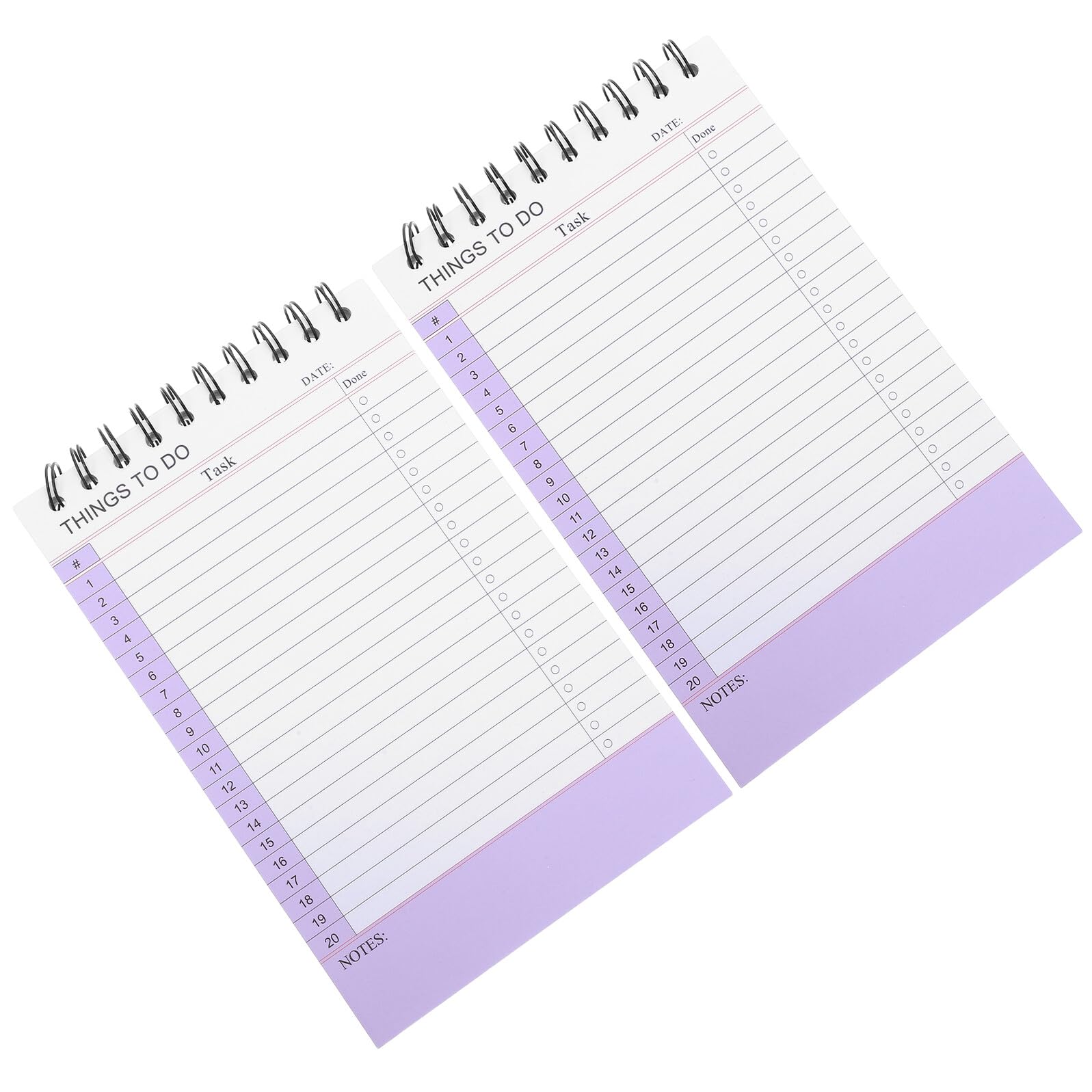 Bloc-notes à Spirale pour Planification, 2 Pièces, Papier Métal