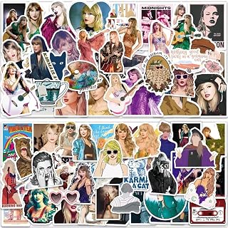 100PCS Taylor Music Stickers, Swift Ablum Stickers for Adult, Taylor Gifts for Women, Waterproof Vinyl Sticker for Teen Girl Water Bottle Laptop Phone Skateboard Bike Luggage Guitar (Taylor)