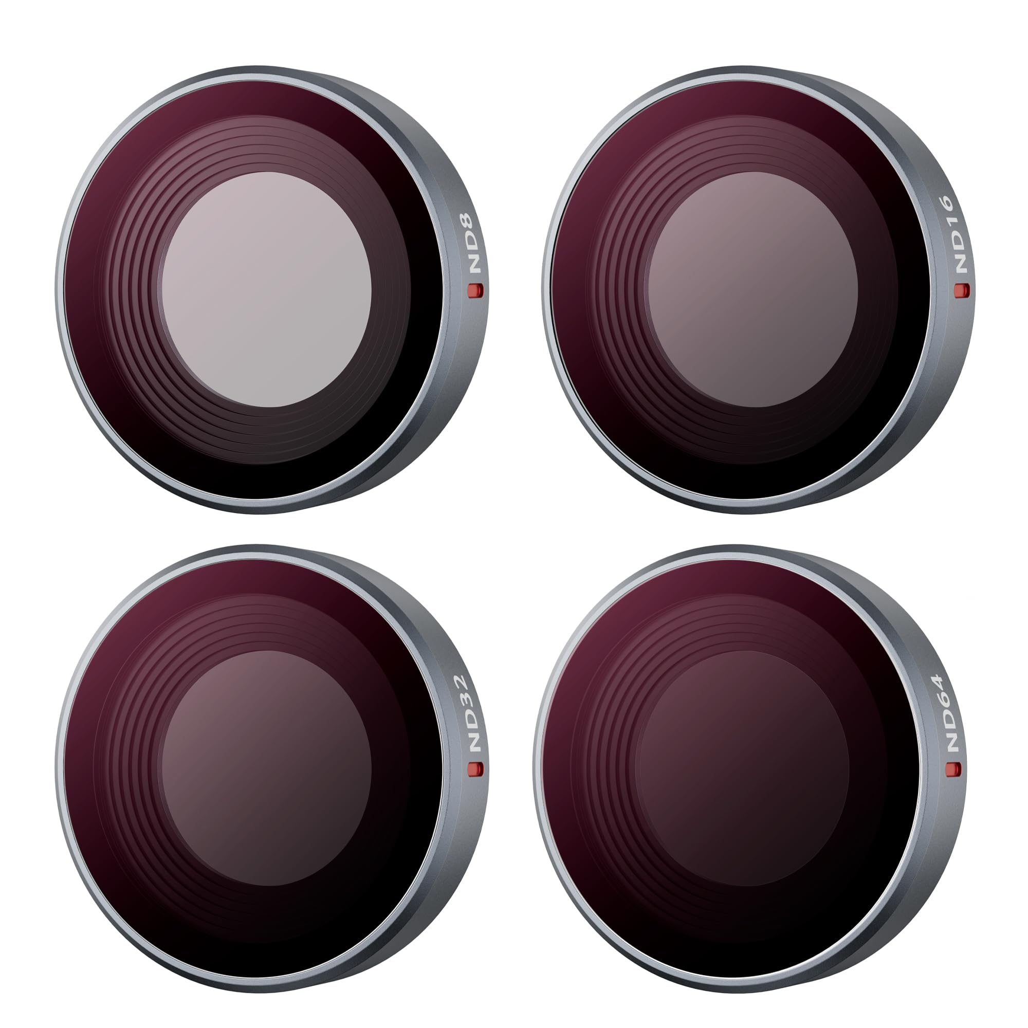 AKASO ND Filter Set für Brave 7 Action Cam, 4er Pack ND8 ND16 ND32 ND64
