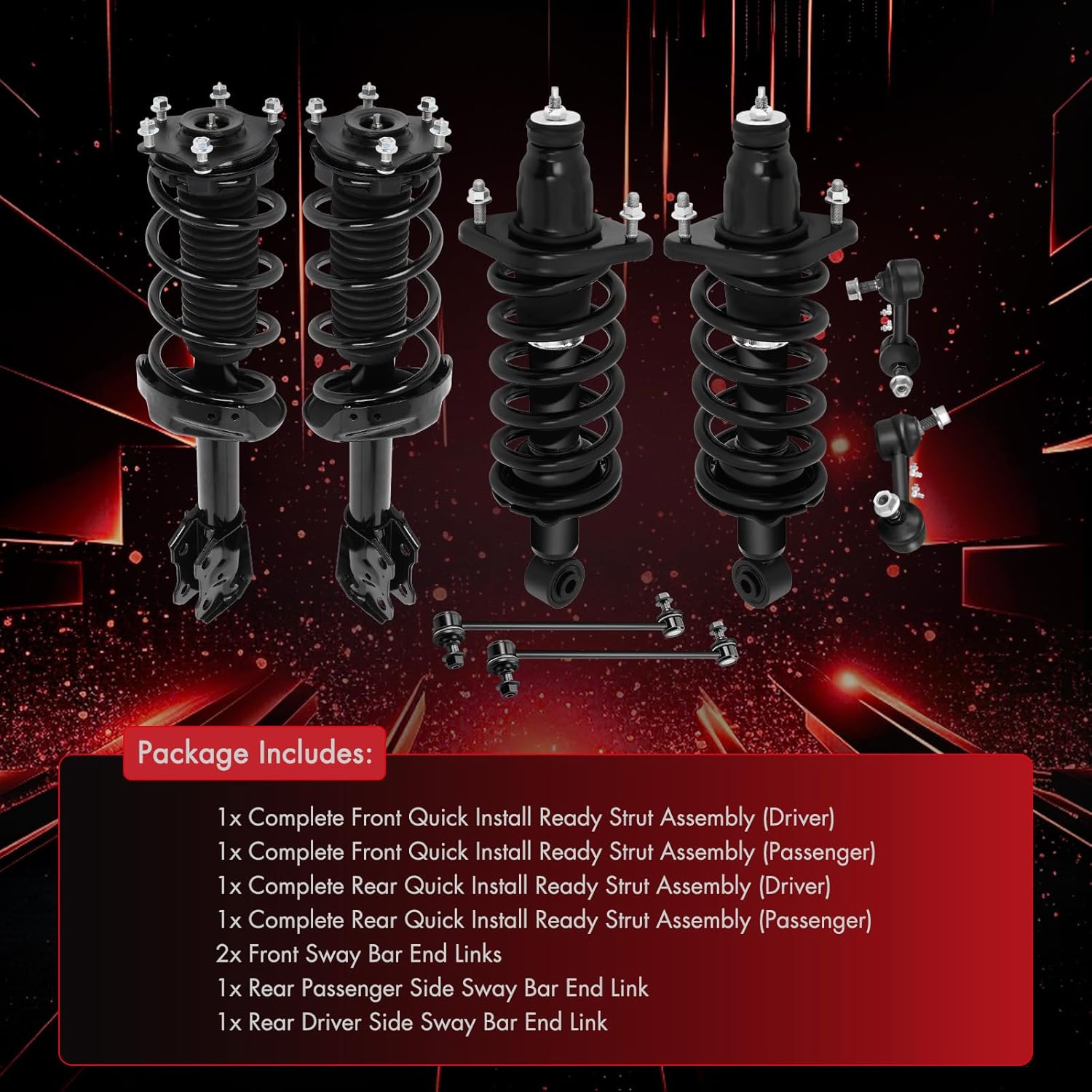 8pc suspension Kit For 2007-2011 Honda CR-V Struts and Shocks Complete Assembly 4 Quick Install Ready Shocks and Strut Front and Rear 4 Sway Bar Links 2008 2009 2010 Replacement Suspension Kit cciyu