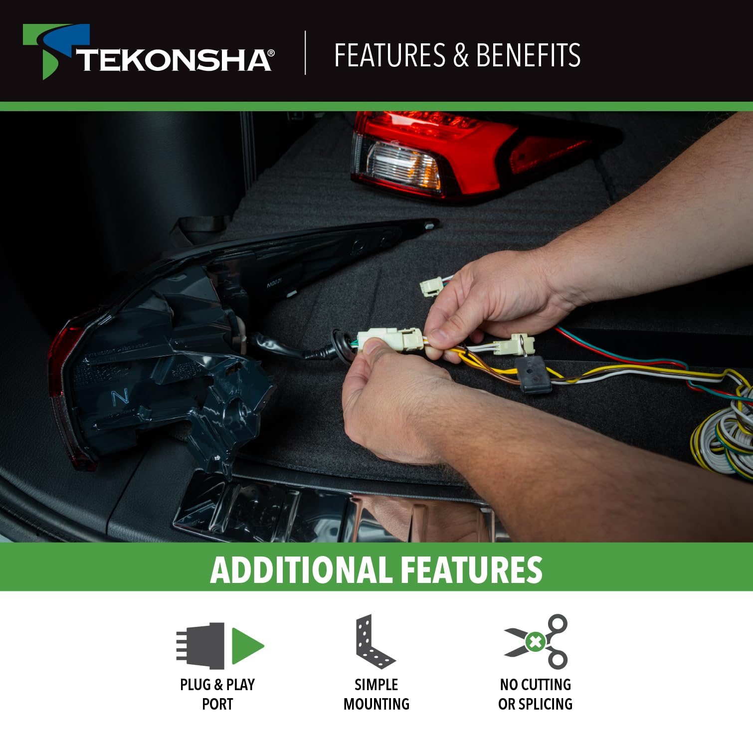 Amazon.com: Tekonsha 118786 T-One® T-Connector Custom Harness, 4