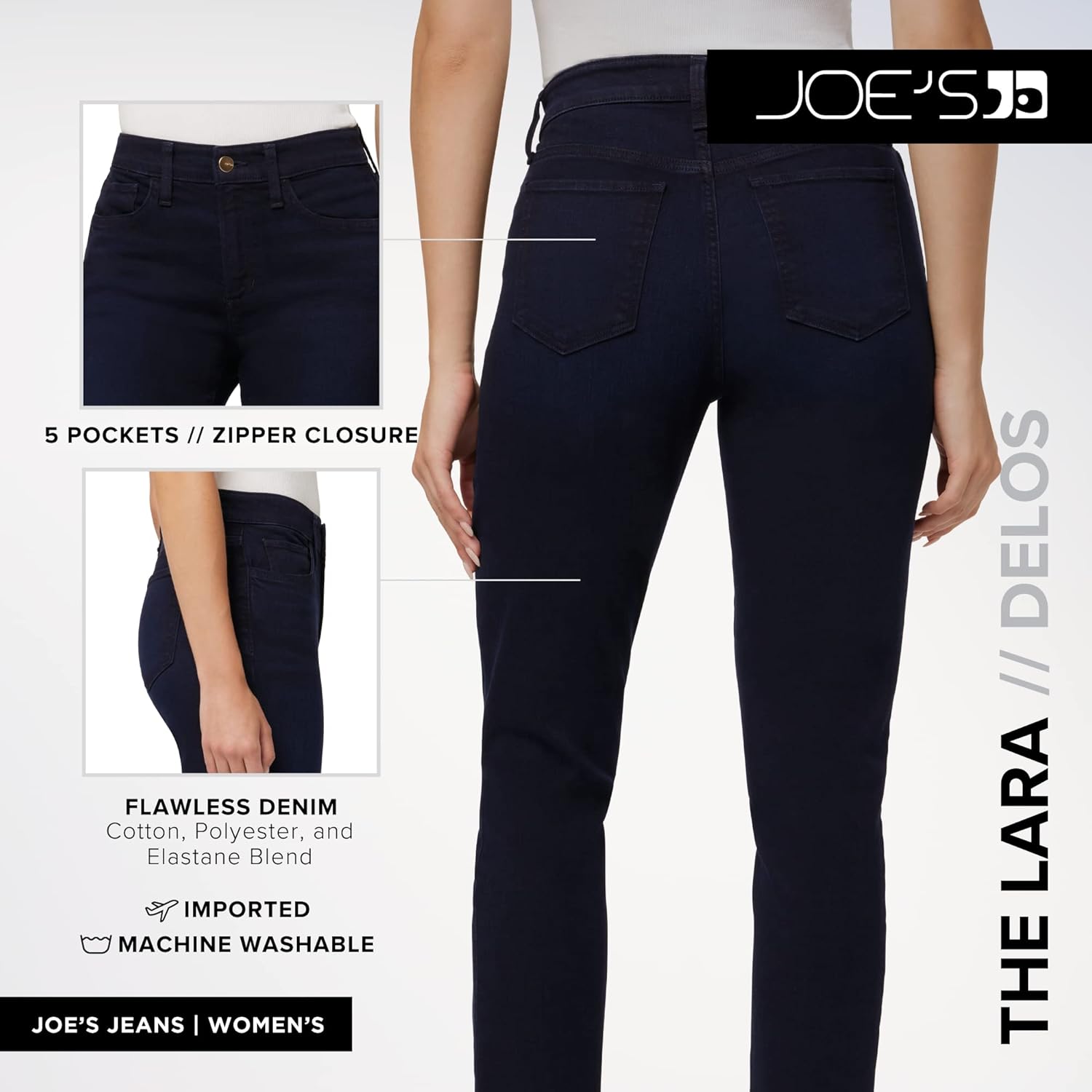 Joe's Jeans Women's The Lara Mid Rise Cigarette Ankle Jean - Image 4