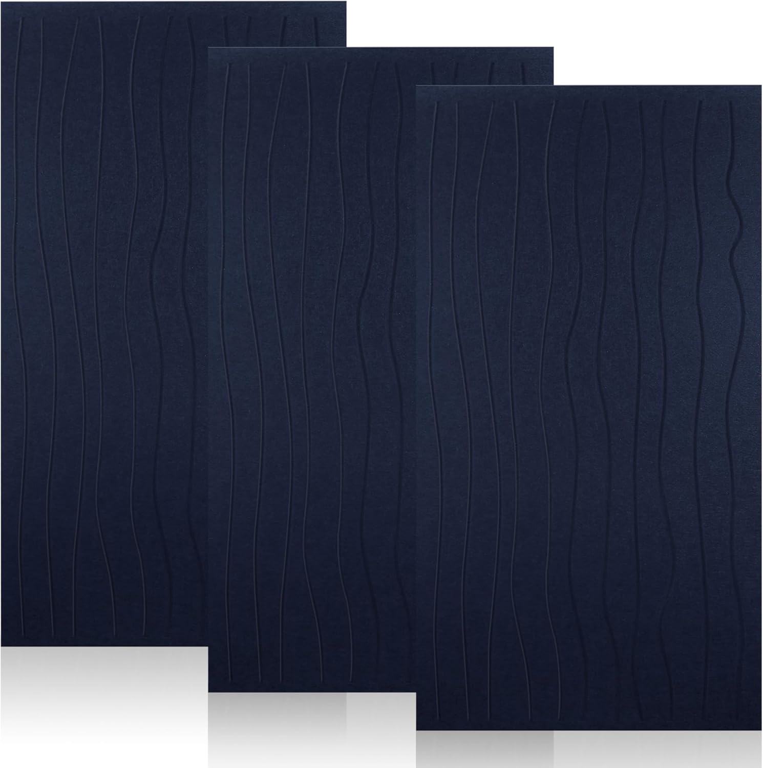 Premium Art Acoustic Panels with Curved Slot - 3 Pack Sound Absorbing Wall Panels, 48" X 24" X 0.5" Noise Reduction Decorative Panels for Studios, Offices