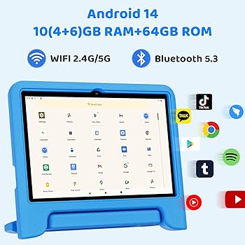 Amazon.com : 2025 Upgraded Android 14 Tablet, 10inch Kids