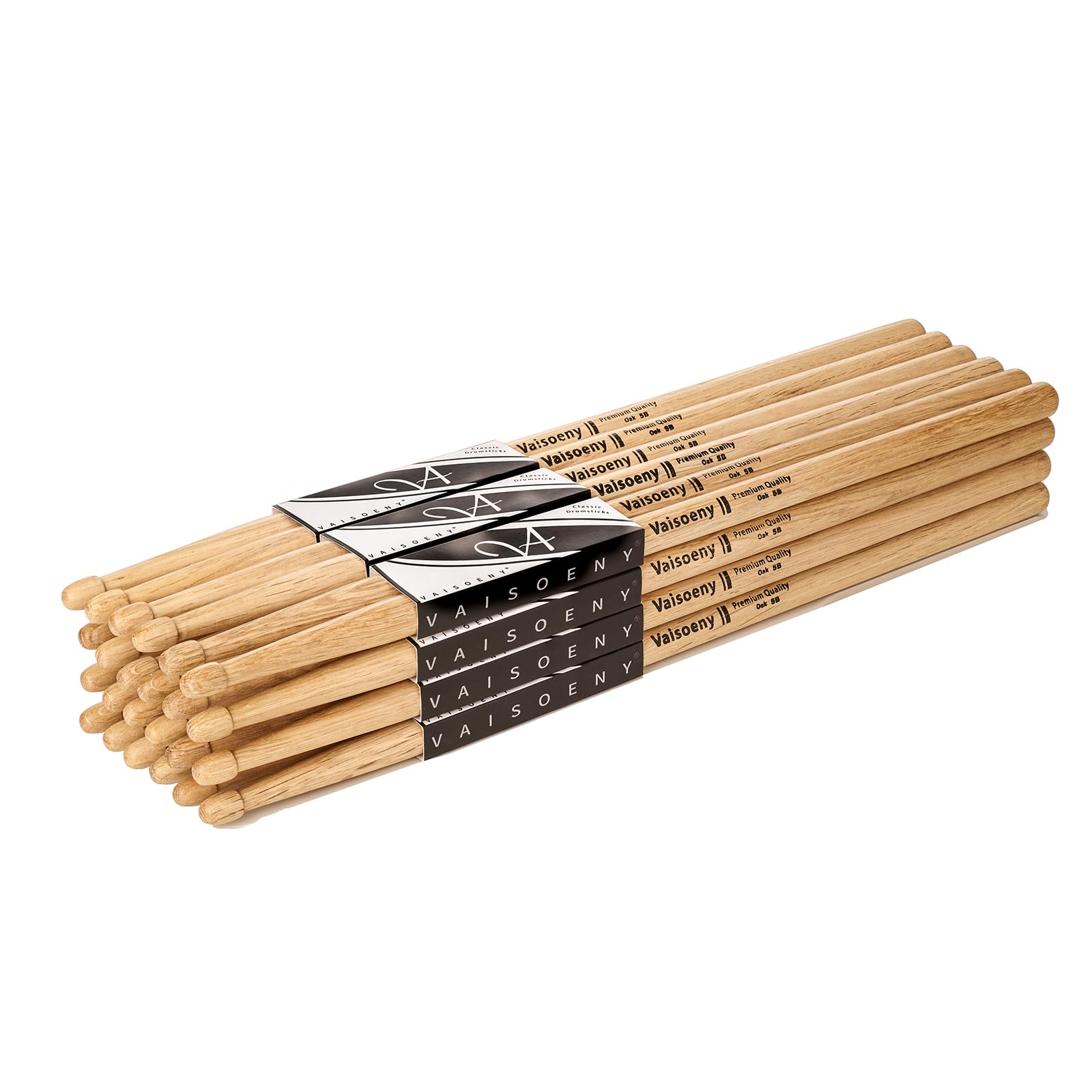 Bacchette per batteria 5B per adulti, 12 paia di bacchette classiche in legno di quercia per bambini, accessori professionali per strumenti musicali a percussione
