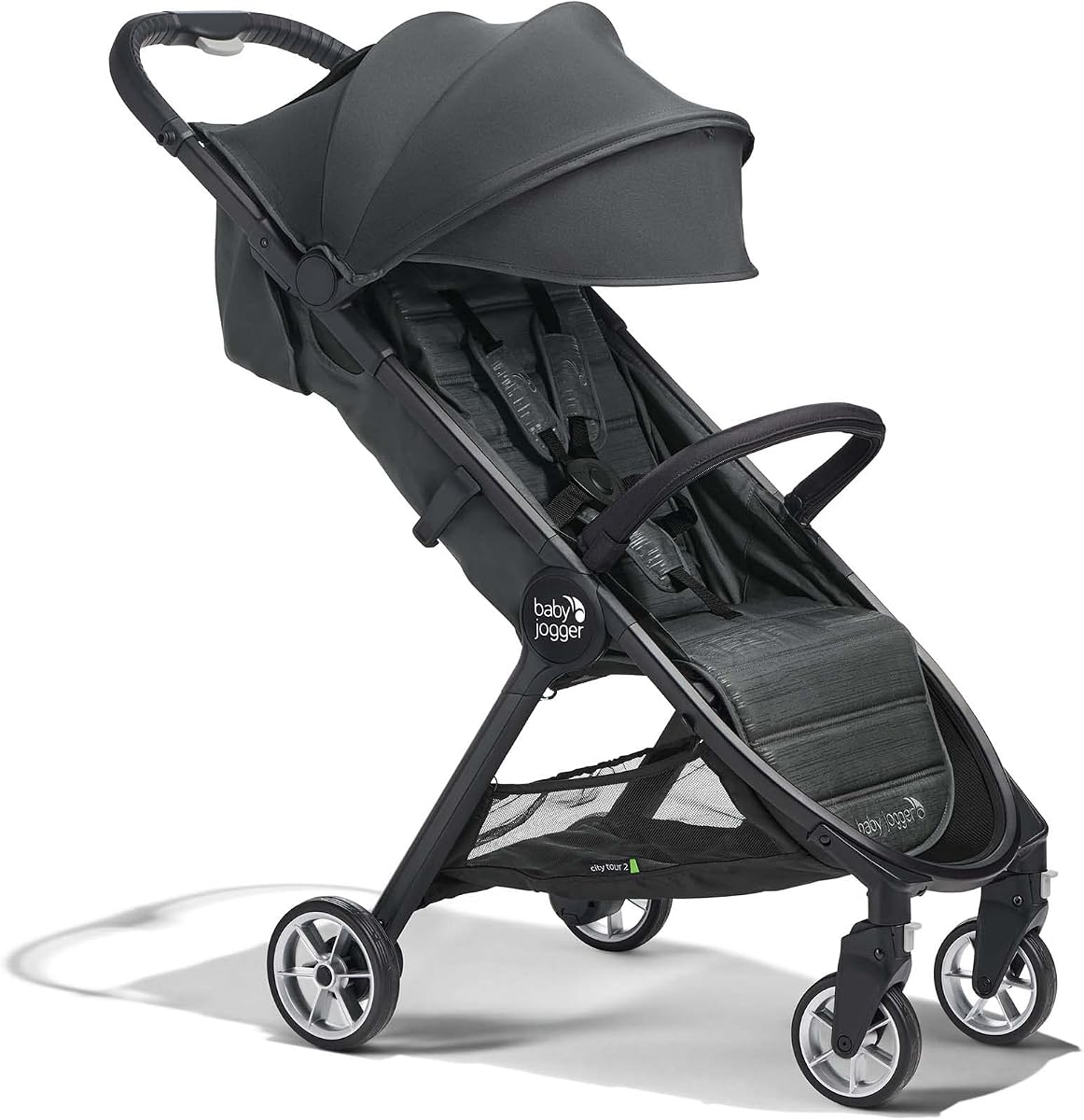 Baby Jogger® City Tour 2 Travel Stroller, Lightweight Foldable Ultra-Compact Stroller, Includes Belly Bar, Leatherette Handlebar, Premium Fabric, Amazon Exclusive Pike Fashion
