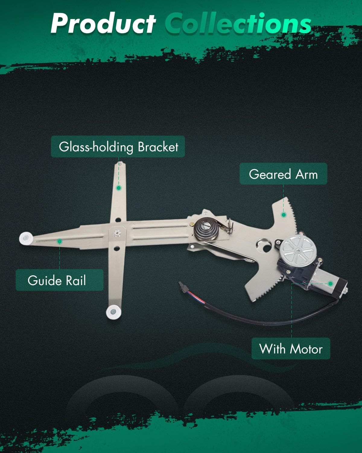 SCITOO 741-886 10305686 Front Driver Side Window Regulator W/Motor Compatible for Chevrolet Camaro 1993-2002 for Pontiac Firebird 1993-2002